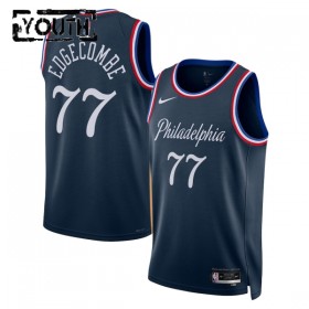 Dres Philadelphia 76ers VJ Edgecombe Nike 2025-26 City Edition Navy Swingman - Dječji
